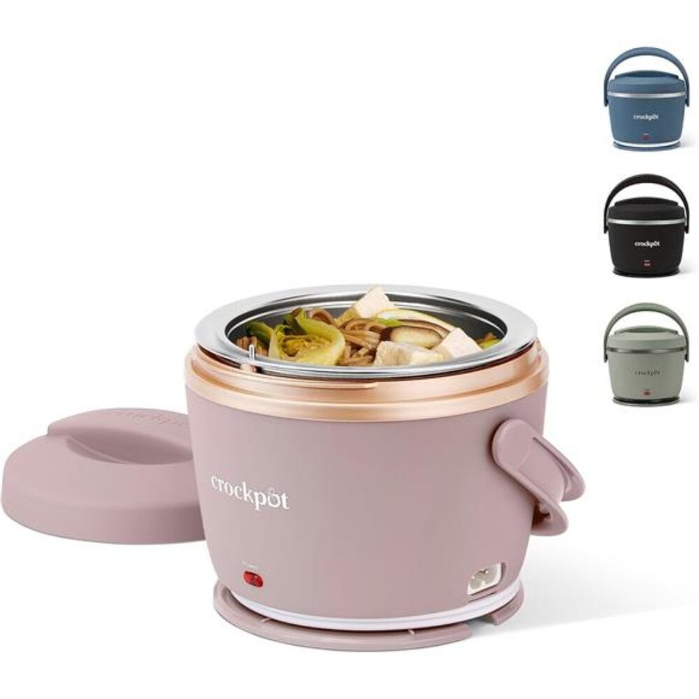20-Ounce Electric Lunch Box, Portable Food Warmer,Blush Pink |Perfect for Travel